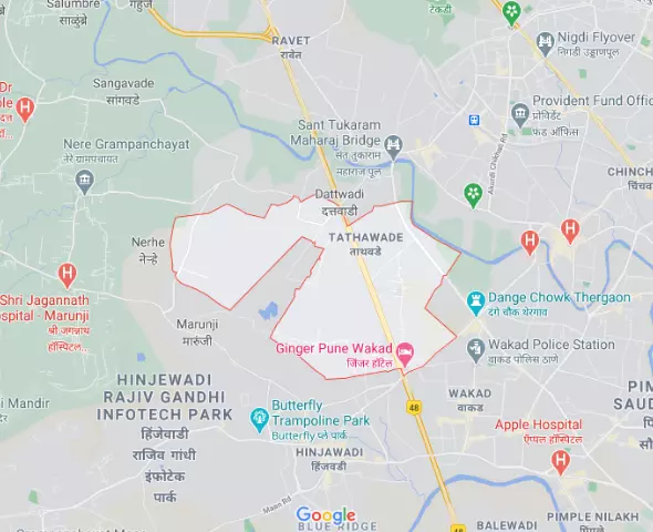 Mahindra Tathawade Location Map
