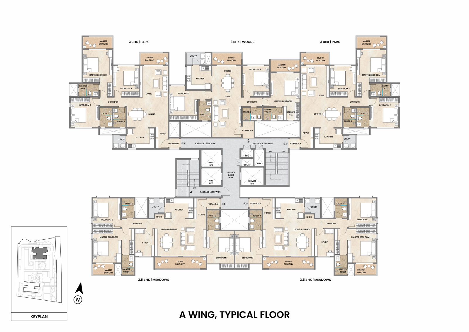 Mahindra Zen B Wing Floor Plan