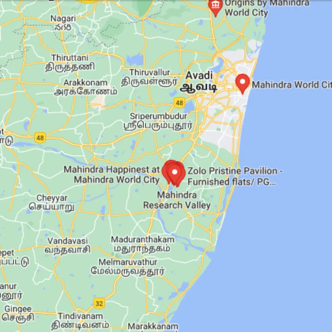 Mahindra World City Location Map