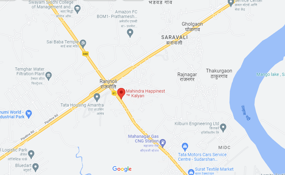 Mahindra Happinest Kalyan Location Map