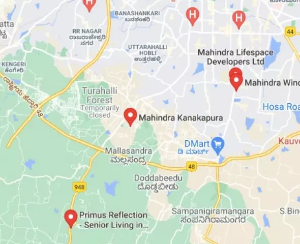 Mahindra Eden Location Map