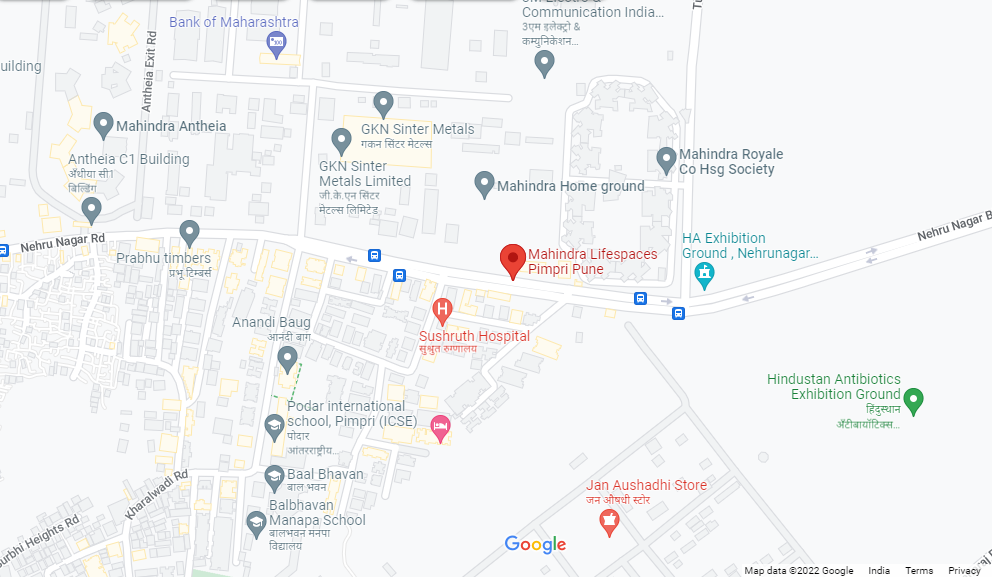Mahindra Lifespaces Pimpri Location  Map